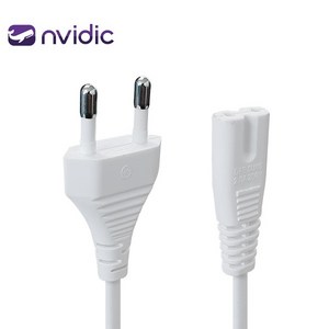 [nvidic] 엔비딕 국산 8자 ㅡ자형 전원 파워케이블 AC 250V 2.5A NV-8CODE-006W NV041 [화이트/벌크/0.6m], 1개