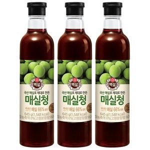 백설 매실청, 1.025kg, 3개