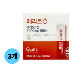 휴온스 메리트C산 3000mg 메가도스 항산화, 30회분, 3개