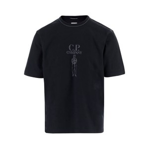 C.P.컴퍼니 프린트 반소매 티셔츠, 블랙계열, Standard L(KR 105)