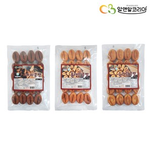 알앤알 커피 콩빵20개입 3봉, 커피,플레인,슈크림 혼합, 3세트, 180g