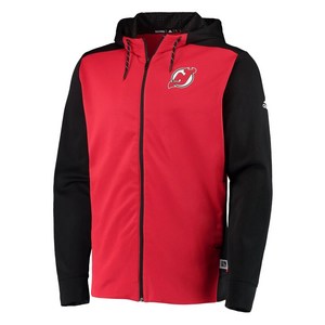 아디다스 NHL 뉴저지 데블스 후드 집업, 레드계열+블랙계열, L(KR 105)