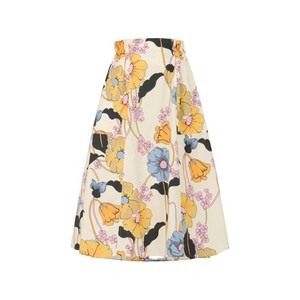 마르니 플로럴 플레어 미디 스커트, 베이지계열, Italy 42(KR 55-66)