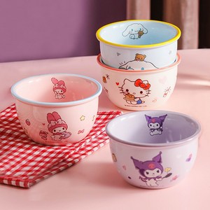 Keyiyijia 산리오 패밀리 시리즈 원형 밥공기 4개입 KW002