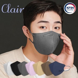 Clai 숨편한 클레어 마스크 대형 KF94, 그레이, 1개, 50개입