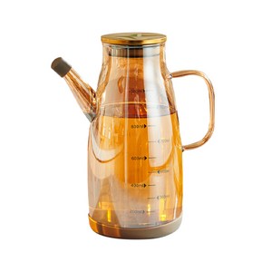고내열 유리 기름병 주방 가정용 양념병 투명 눈금 오일병 대용량오일병, 1000ml, 2개