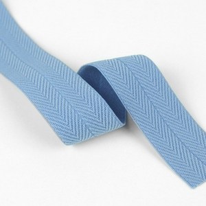 JSTading (2마) 국산 헤링본 접밴드 (28컬러) 골지 컬러 칼라 바이어스 엘라스틱 고무 바인딩 밴드 고무줄, 13.라이트블루, 1개