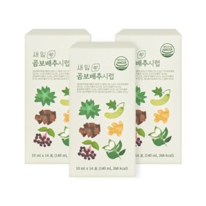 새잎 곰보배추시럽 삼백초 엘더베리진액 스틱, 42개, 10ml