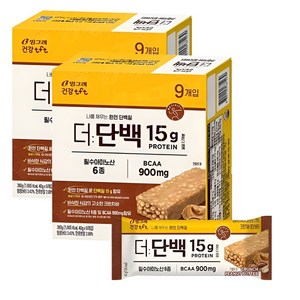 더단백 크런치 프로틴바 피넛버터 9p, 360g, 2개