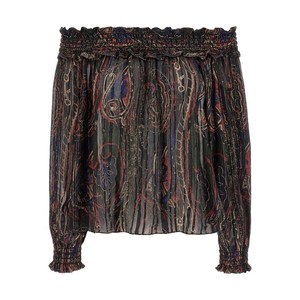 생로랑 스모킹 스티치 블라우스