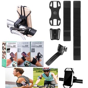 회전형 러닝 휴대폰 거치 암밴드 운동 중 화면확인 자전거 네비 스마트폰 거치 팔밴드 흔들림방지 스포츠 거치대 업그레이드형