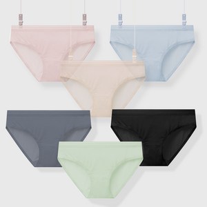 Tiger Pavilion 여성용 아이스 실크 팬티 6개입