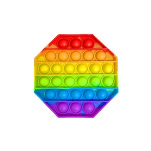 푸쉬팝 팝잇 피젯스피너 피젯토이 레인보우 대형 KC인증, 육각, 1개