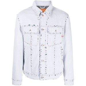 디젤 디바시 디스트레스드 데님 재킷, 블루계열, Standard M