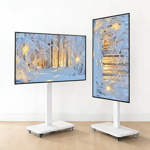 Bornoon 90도 회전 이동식 스탠드 티비 거치대 32-70인치 높이조절