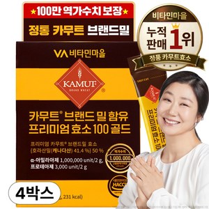비타민마을 100만 역가수치 카무트 브랜드밀 프리미엄 효소 100 골드 30포, 60g, 4박스