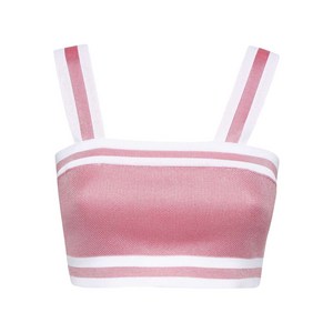 발망 스트라이프 지퍼 탱크 탑, 핑크계열+화이트계열, France 34(KR 55)