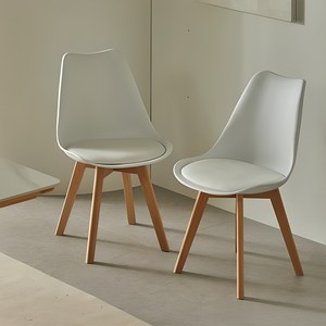 16피스 AC C 인테리어 카페 식탁 에펠 의자 2P 세트, White, 2개