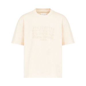 메종 마르지엘라 넘버 자수 코튼 티셔츠, 베이지계열, Standard XS(KR 90)