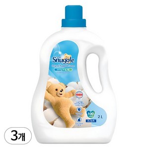스너글 초고농축 섬유유연제 오리지널 허거블 코튼 본품, 2L, 3개