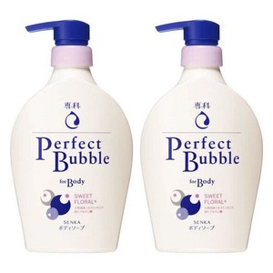 센카 퍼펙트 버블 포 바디 스위트 플로럴 플러스, 500ml, 2개