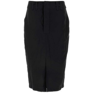 생로랑 크레이프 스커트, 블랙계열, France 34(KR 44)