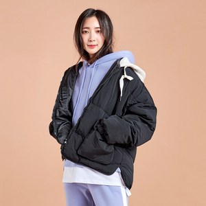 스테이미 프렌치핏배색패딩점퍼