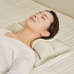 수니홈 조절 경추베개, 모달 베이지, 메밀, 1개