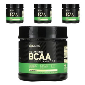 옵티멈뉴트리션 인스턴타이즈드 BCAA 5000 파우더 언플레이버드, 345g, 4개