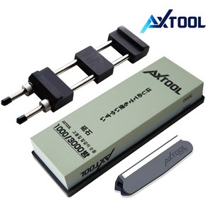 AXTOOL 양면 숫돌 1000/3000방+받침대+칼날가이드 세트, 1개