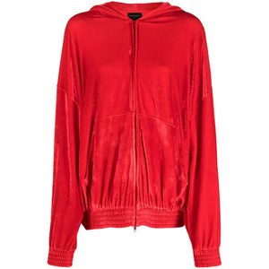 발렌시아가 크리스털 장식 벨벳 후디