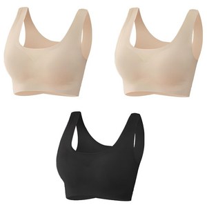 어워크 심리스 노와이어 스포츠 브라 3P 브래지어 S-2XL