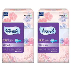 잘풀리는집 천연펄프 미용티슈 2겹, 280매입, 12개