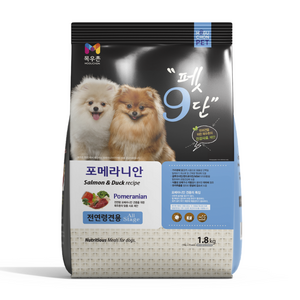 목우촌펫 강아지 펫9단 기능성 사료, 포메라니안, 1.8kg, 2개