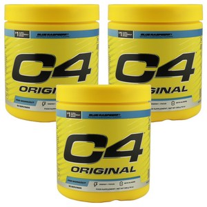 셀루코어 C4 오리지널 프리-워크아웃 블루 라즈베리, 390g, 3개