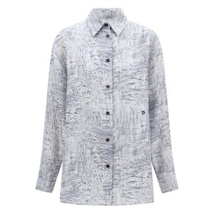 페라가모 조젯 셔츠, 화이트계열+그레이계열, Italy 46(KR 88)