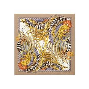 페라가모 루스터 프린트 실크 스카프