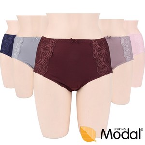 또온나 여성 모달 레이스 맥시 팬티 5매입 세트 K27