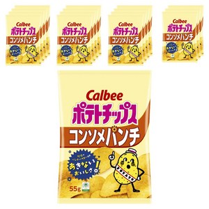 가루비 포테이토 칩 콘소메 펀치, 55g, 16개