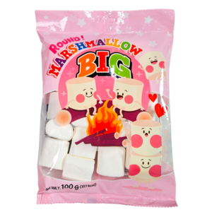 라운드 빅 마시멜로우 캠핑 꼬치구이 구워먹는 머쉬멜로우, 100g, 5개