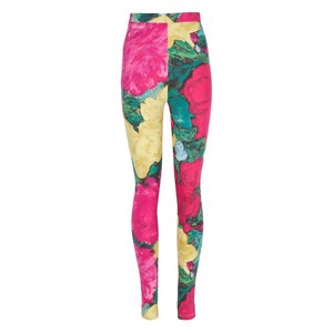 발망 플로럴 프린트 레깅스, 핑크계열+그린계열, Standard S(KR 55)