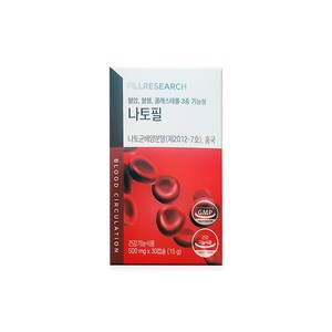 필리서치 나토필 나토키나제 혈압 혈행 콜레스테롤 영양제 15g, 30정, 1개