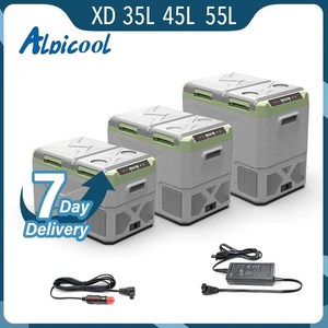 시원한 Alpicool 알피쿨 K25 XD354555 차량용냉장고，미니냉장고，캠핑，자동차 미니 냉장고 캠핑 냉동고 자동차 ，압축기 쿨러 집 여행 낚시 야외 자동 냉장고， 아이스박, 1.XD35