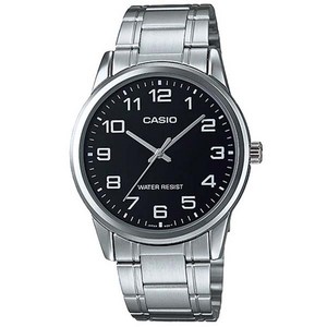 카시오 남성용 아날로그 쿼츠 메탈시계 38mm MTP-V001D-1BUDF