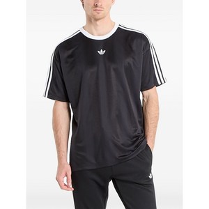 아디다스 로고 디테일 티셔츠, 블랙계열, L(KR 105)
