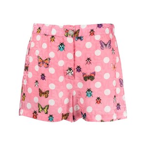베르사체 버터플라이 프린트 실크 혼방 쇼츠, 핑크계열, Italy 40(KR 55)