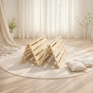 루체 침대 프레임 4단 접이식 매트리스 깔판 저상형 평상형 받침대