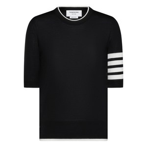 톰 브라운 4 바 반소매 티셔츠, 블랙계열, Italy 40(KR 55)