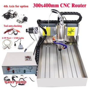 루터 루타기 라우터 CNC 3040 34 축 목재 금속 조각 밀링 머신 절단 조각기 목공 기계 2200W 1500W 800W, 4)only 4th Axis, 1개