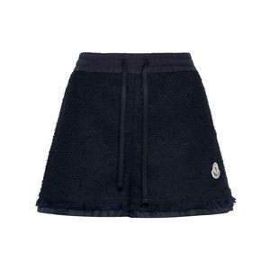 몽클레르 로고 패치 트위드 쇼츠